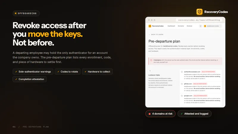 RecoveryCodes screenshot 7