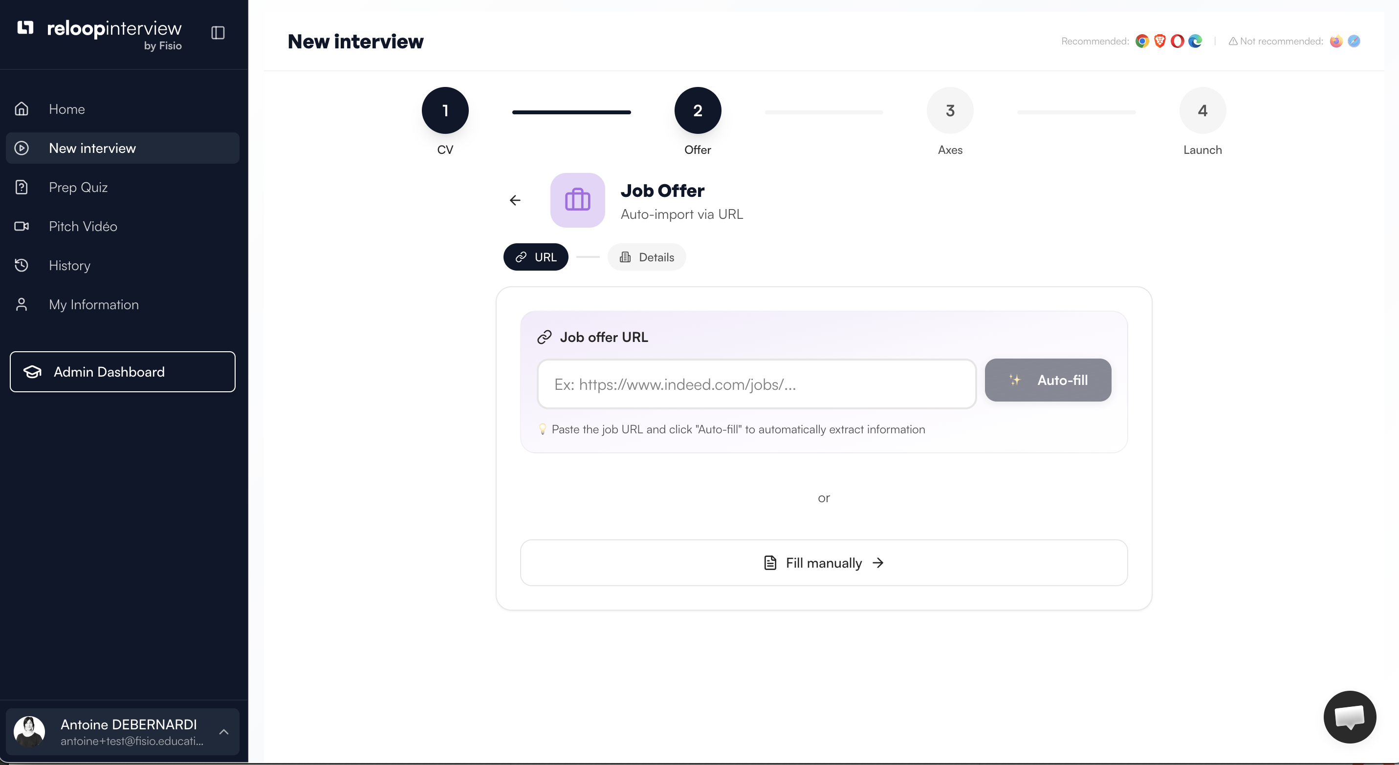 Reloop Interview - Screenshot 3 showing product features and functionality