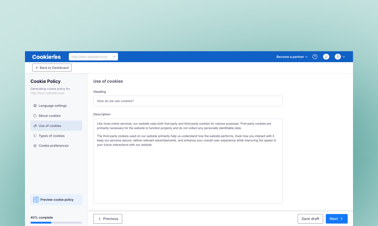 CookiePolicy Generator by CookieYes gallery image