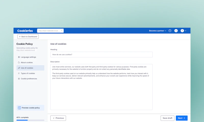 CookiePolicy Generator by CookieYes screenshot 5