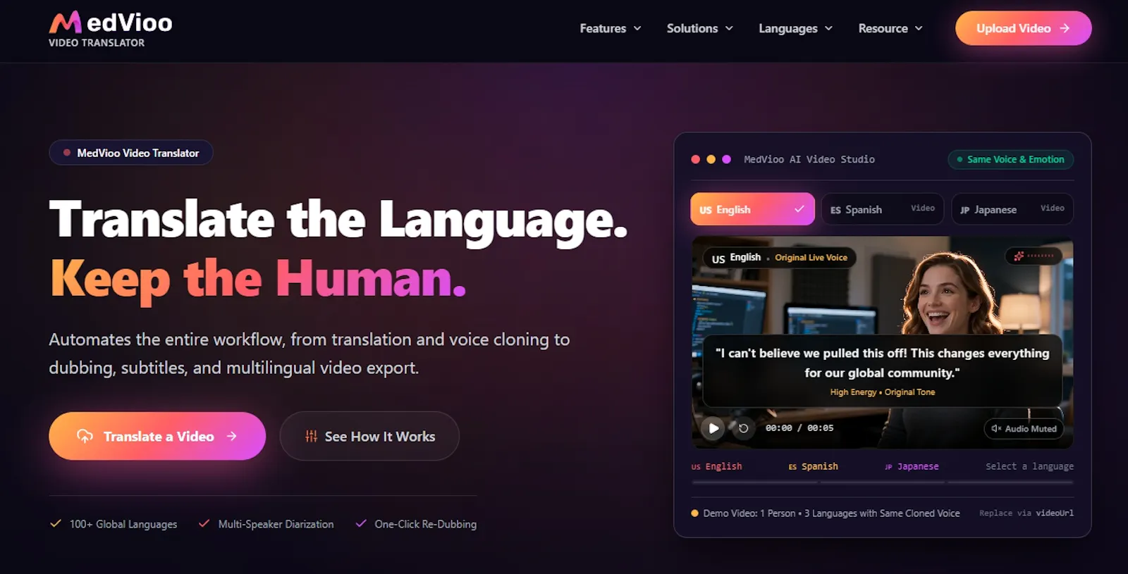  MedVioo Video Translator screenshot 1