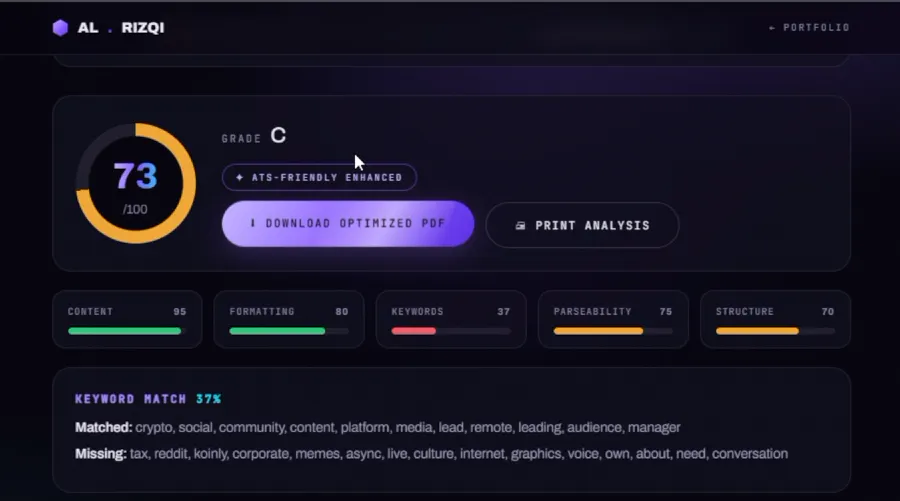 AI CV Optimizer gallery image