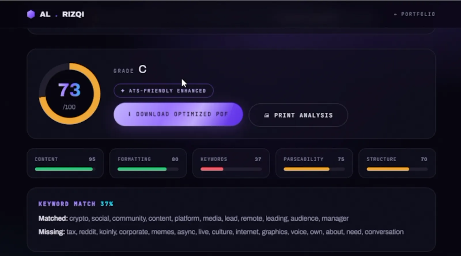 AI CV Optimizer screenshot 3