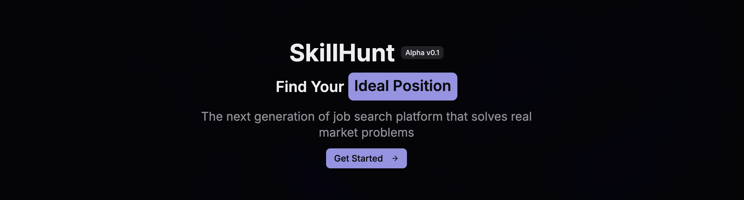 SkillHunt - Main screenshot showing features and interface