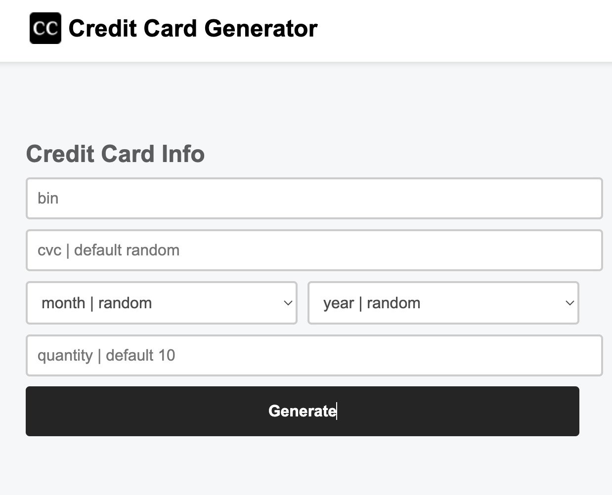 credit card generator gallery image