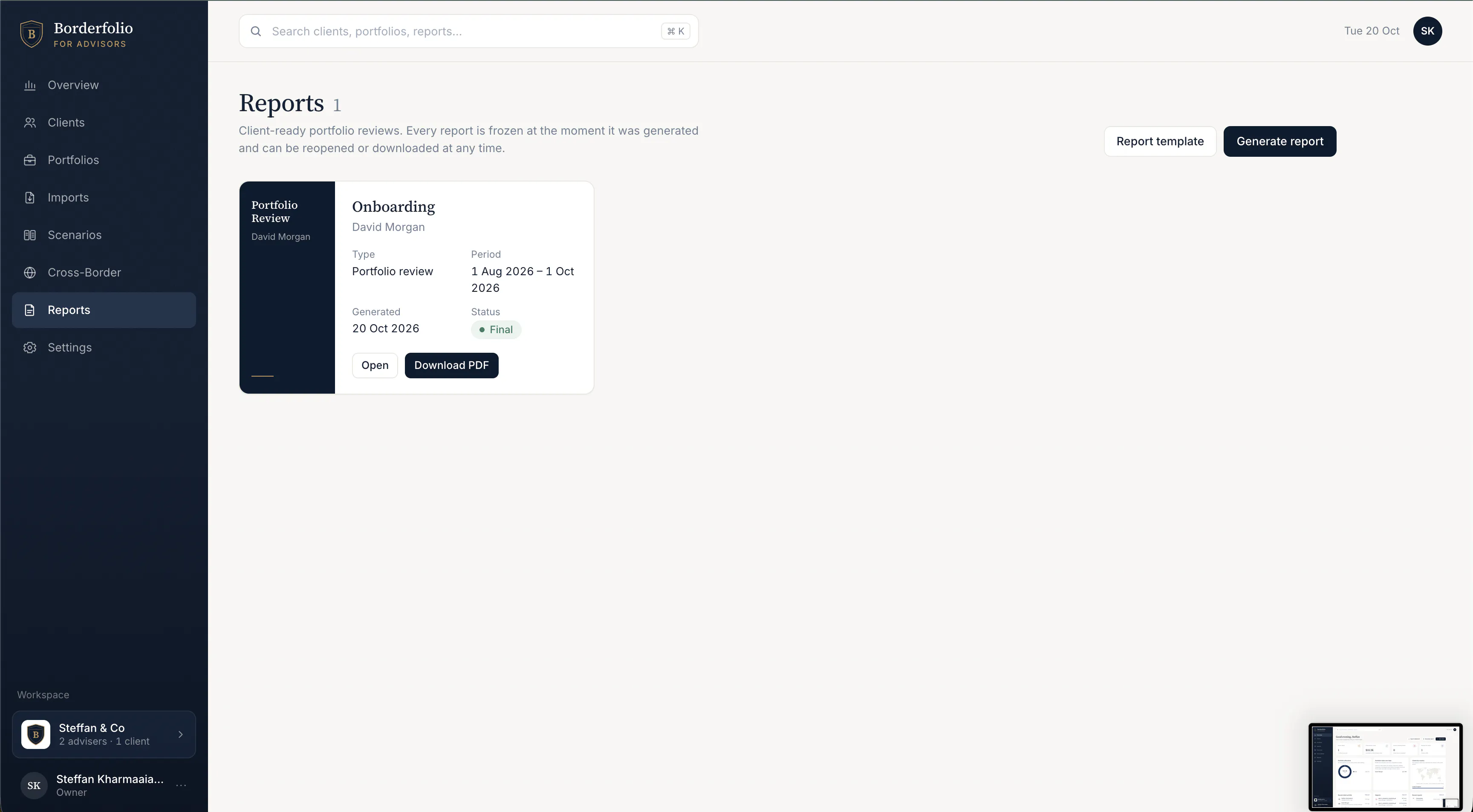 Borderfolio for Advisors gallery image