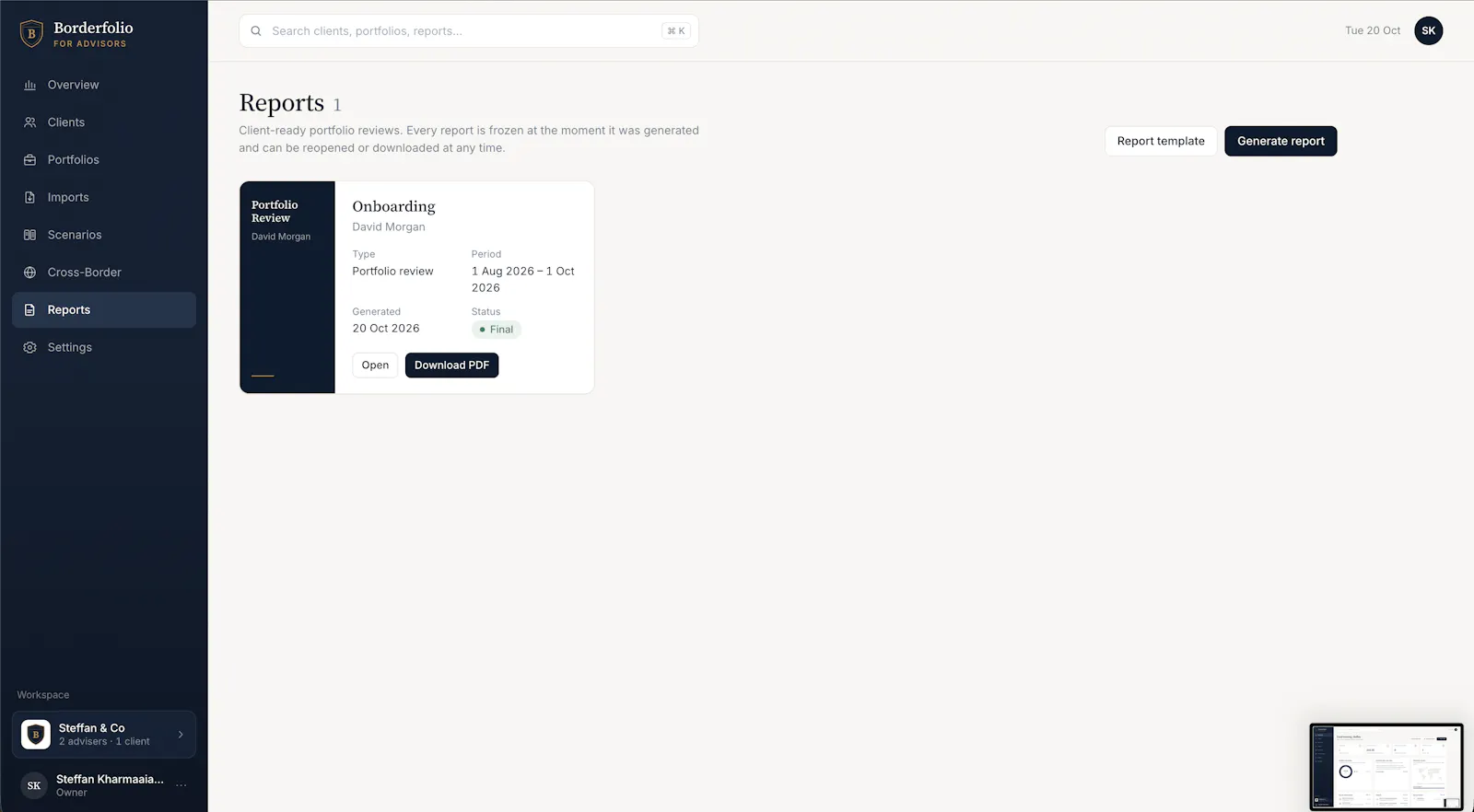 Borderfolio for Advisors screenshot 1