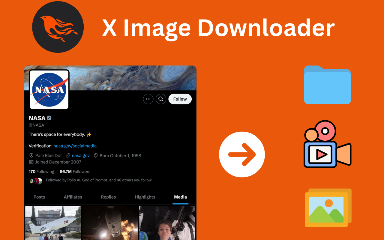 وسائط X / Twitter Image / Video Downloader - قم بتنزيل صور عالية الدقة من Twitter/X 1