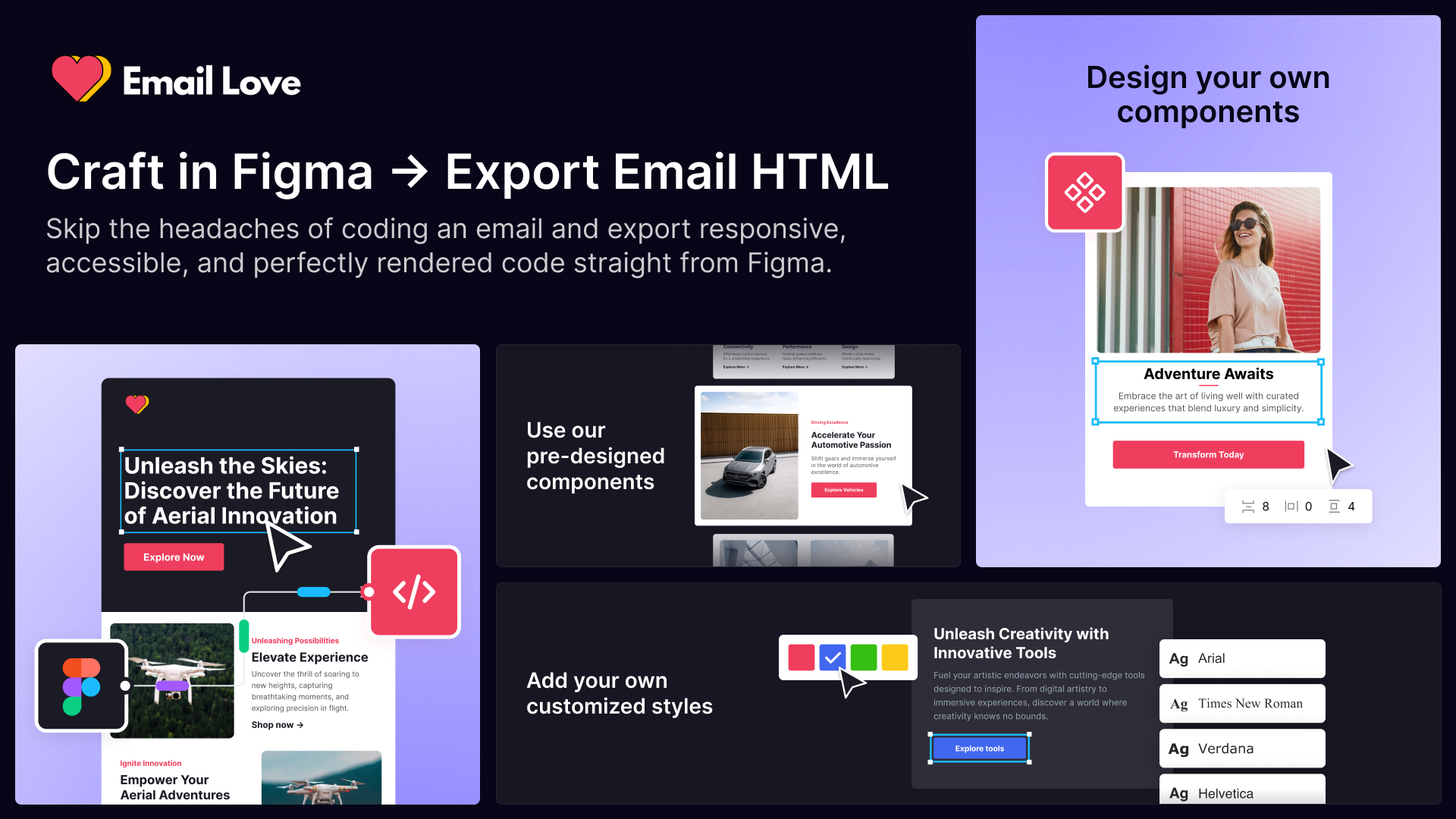 Email Love → HTML Builder para figma media 2