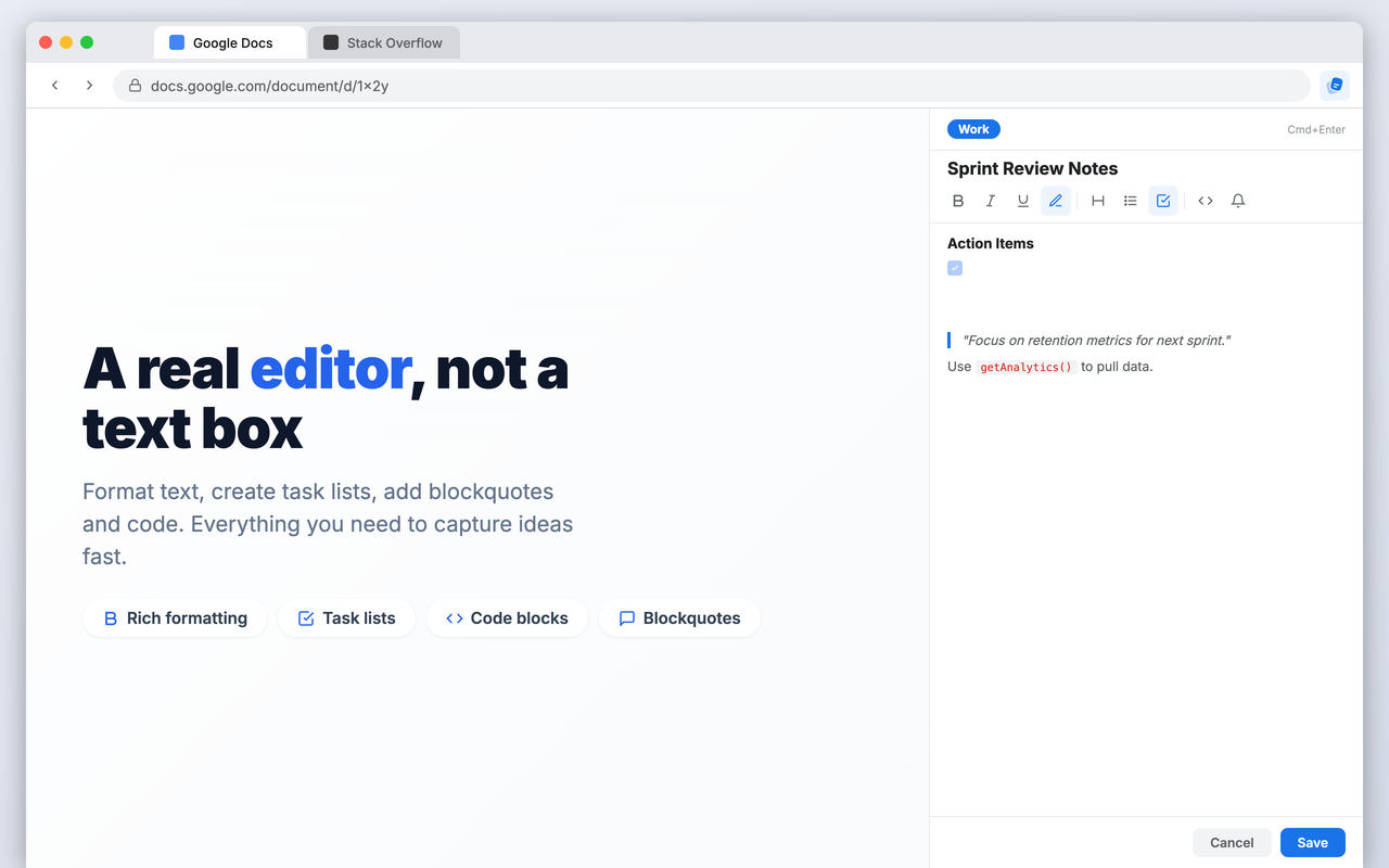 Notes Stack - Screenshot 2 showing product features and functionality