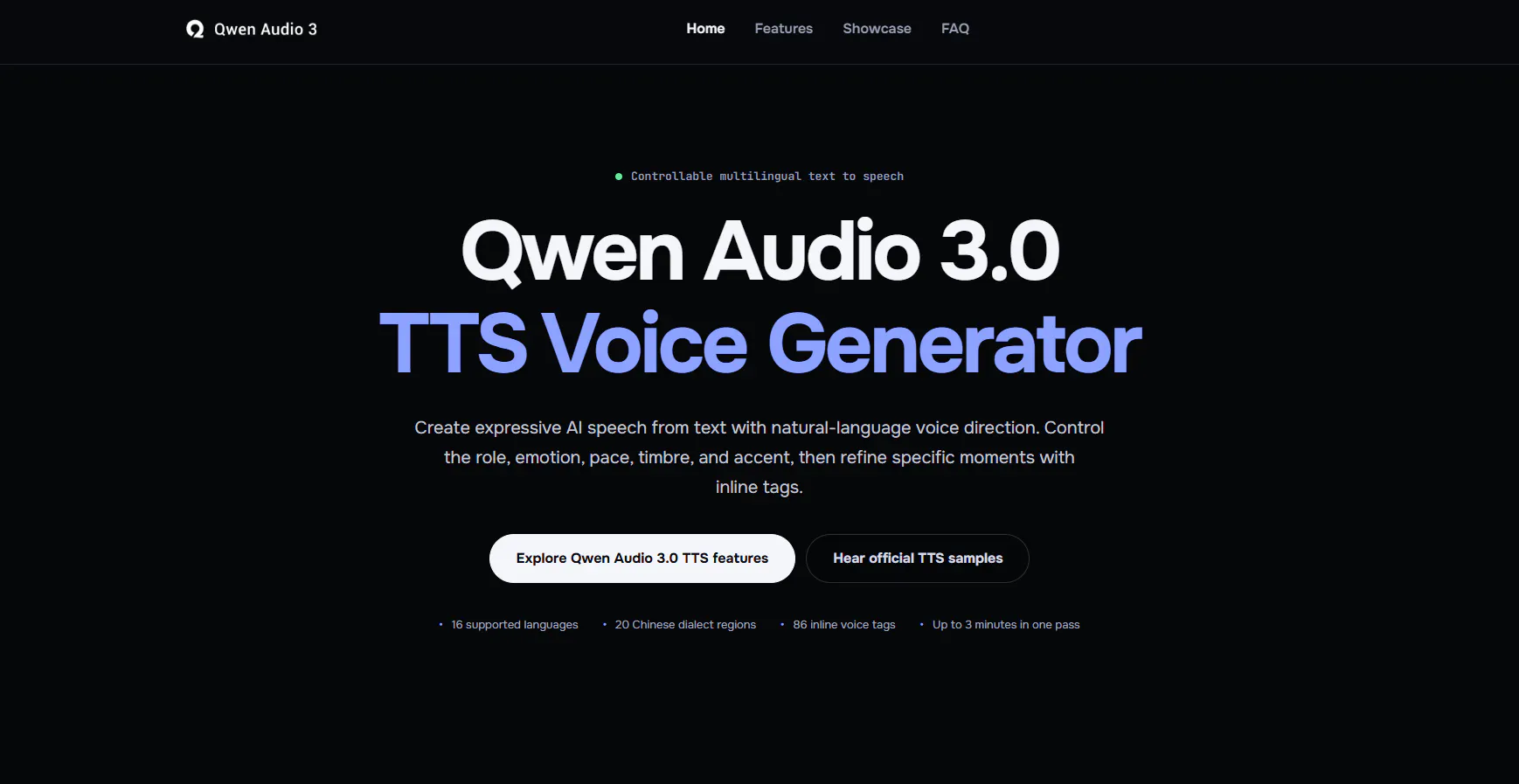 Qwen Audio 3.0 TTS gallery image