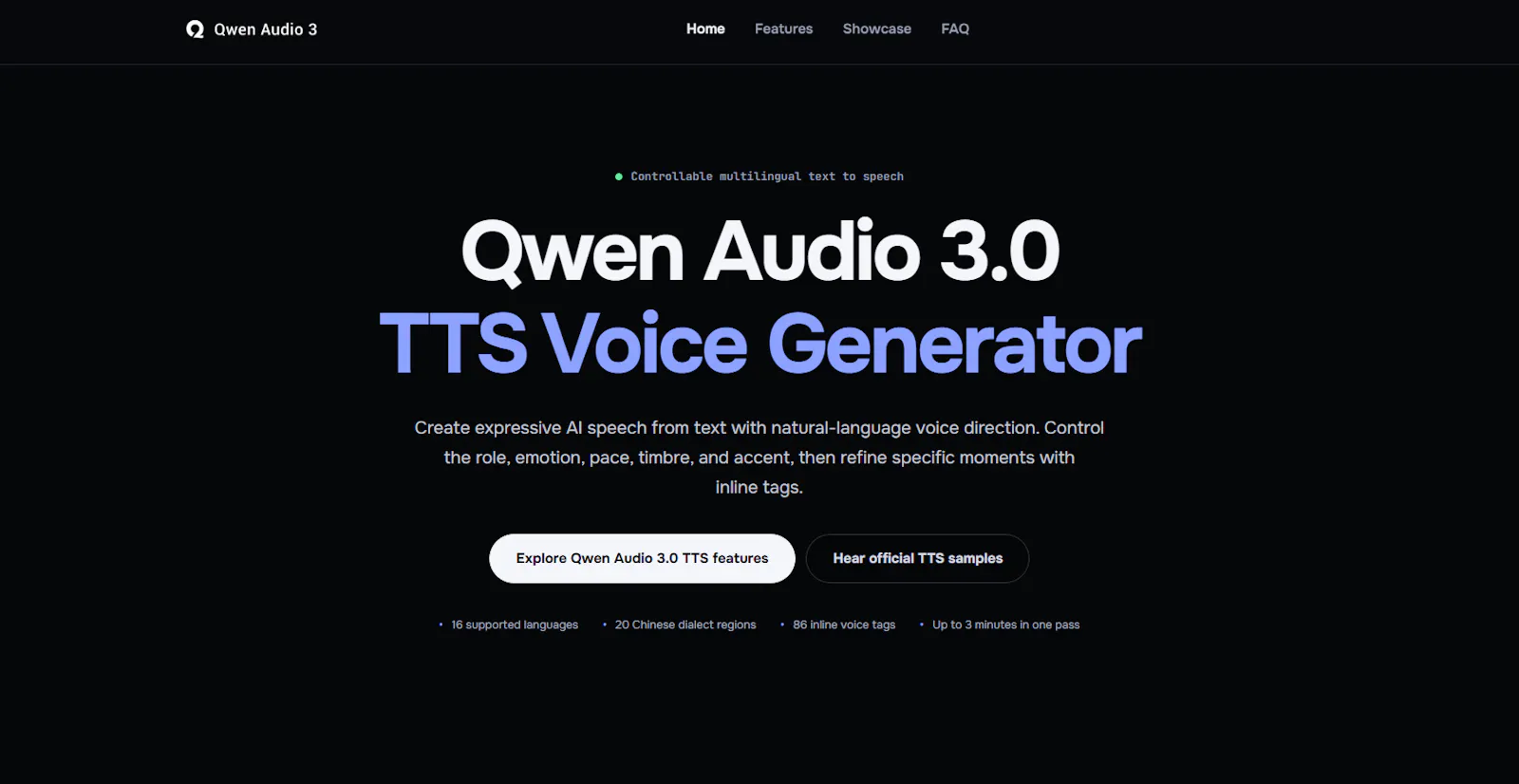 Qwen Audio 3.0 TTS screenshot 1