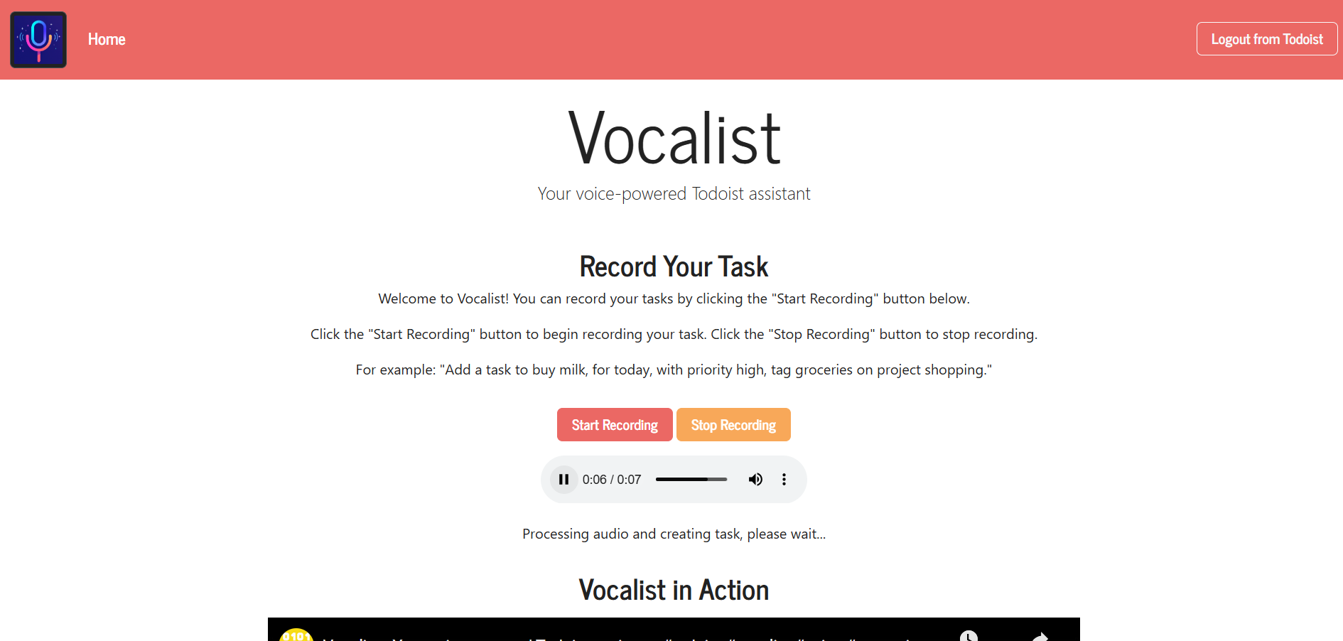 Vokalist - Sesle çalışan Todoist asistanınız medya 4