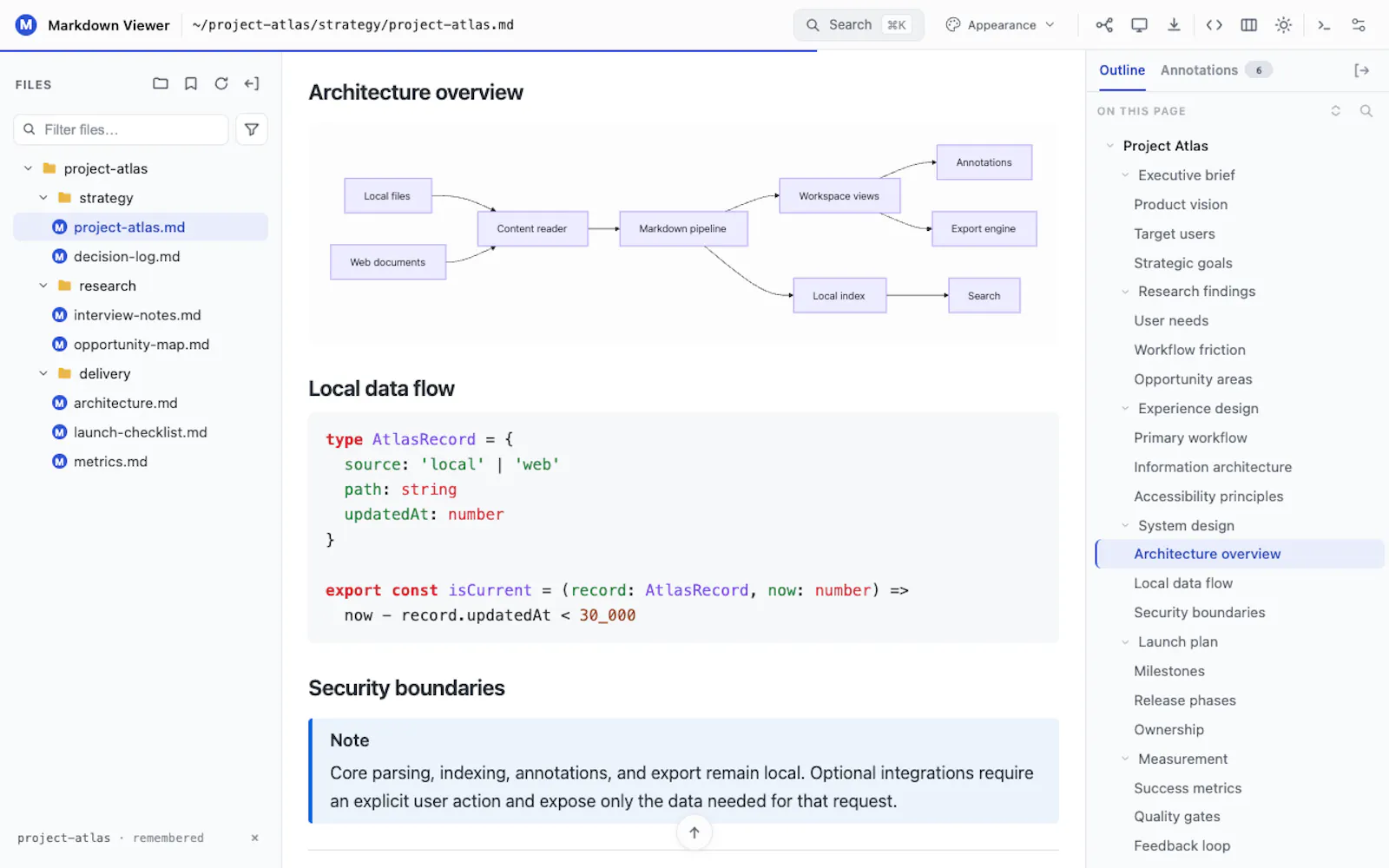 Markdown Viewer screenshot 3