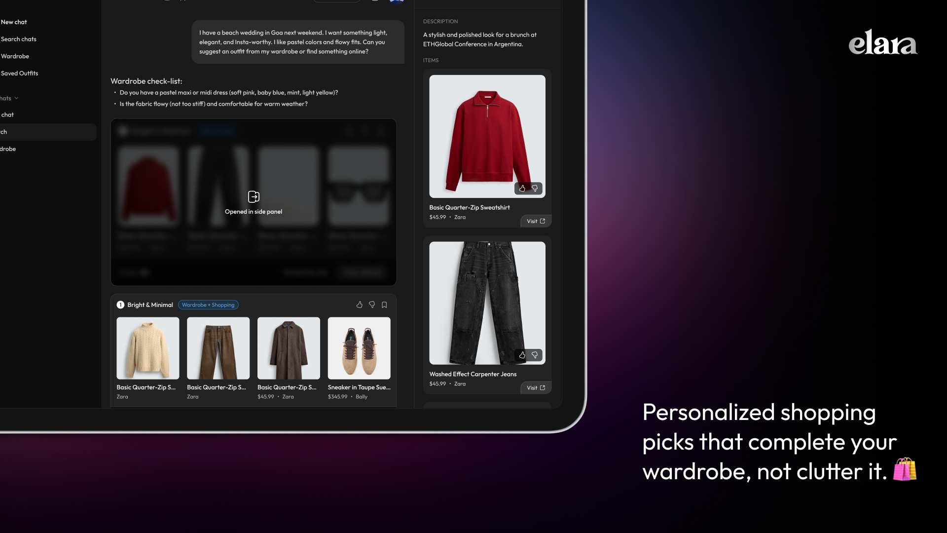 Elara - Your AI Powered Stylist - Screenshot 3 showing product features and functionality