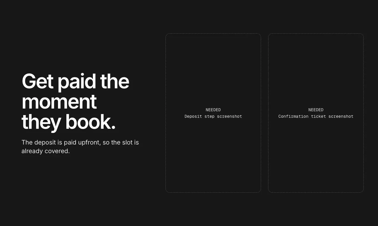 SlotPaid · Bookings that arrive paid gallery image