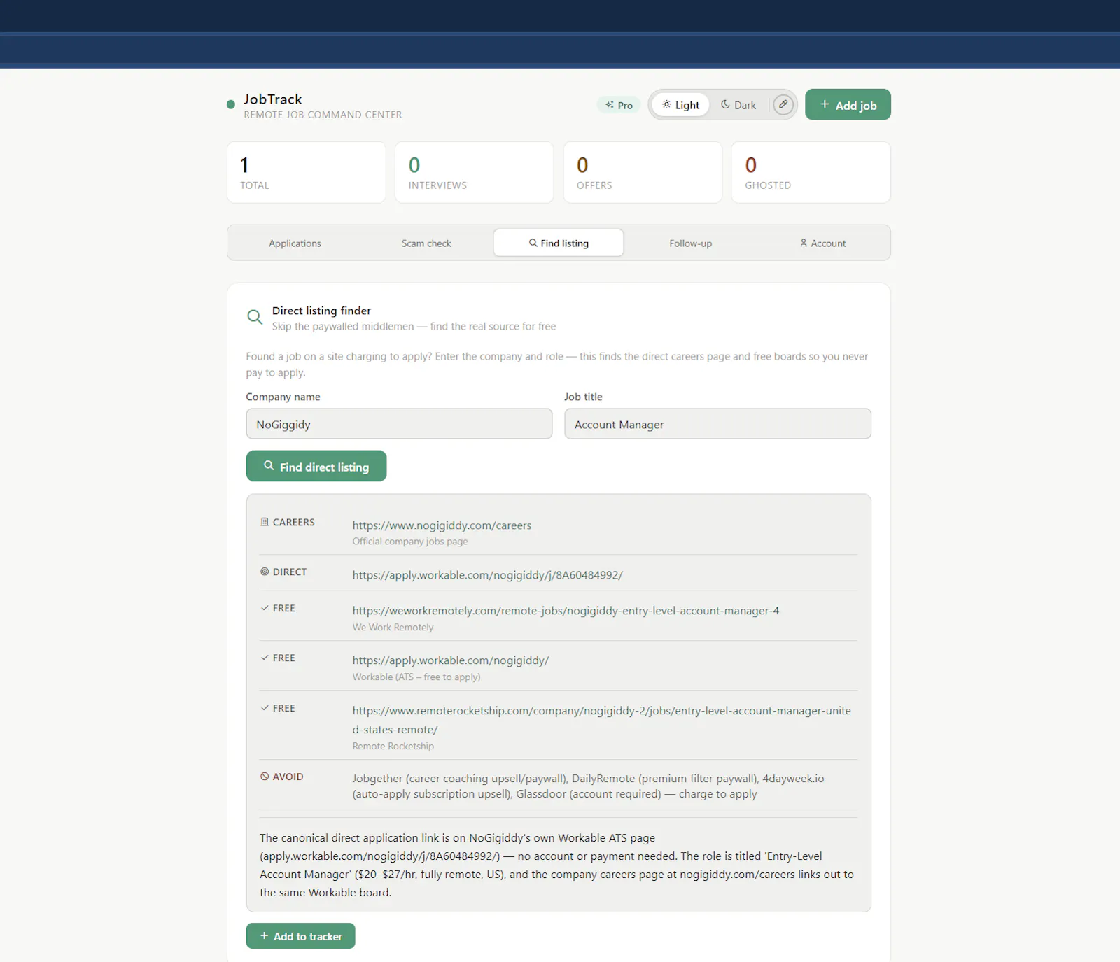 JobTrack screenshot 4