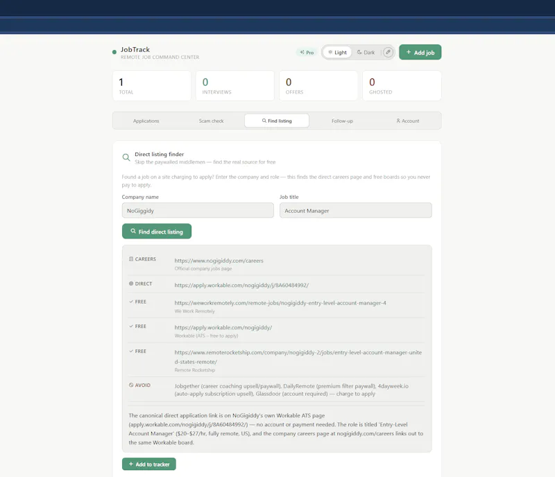 JobTrack screenshot 4
