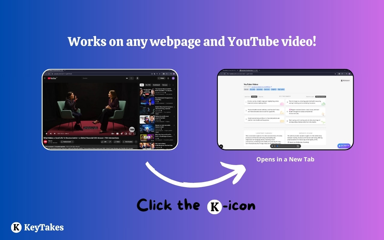 Média Traits de clés - Résumez toute page Web (et YouTube) avec des fonctionnalités d'IA intelligentes 3