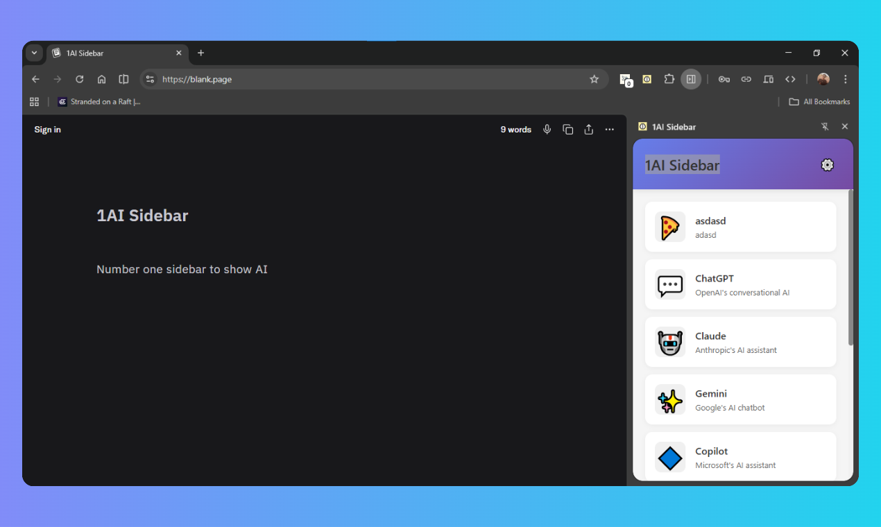 1AI Sidebar – ChatGPT, More Models  gallery image