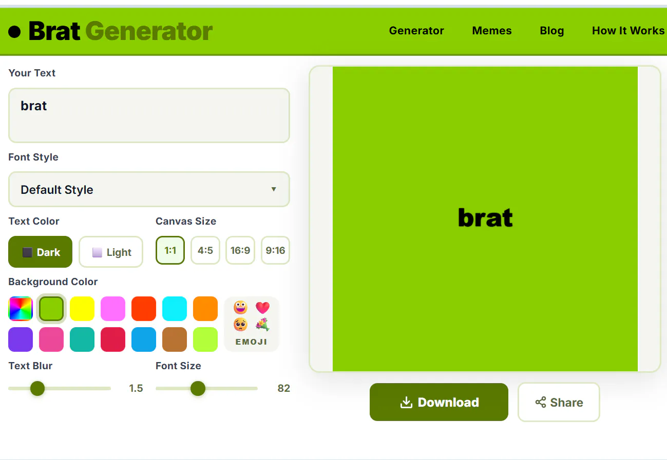 Brat Generator 제품 배너