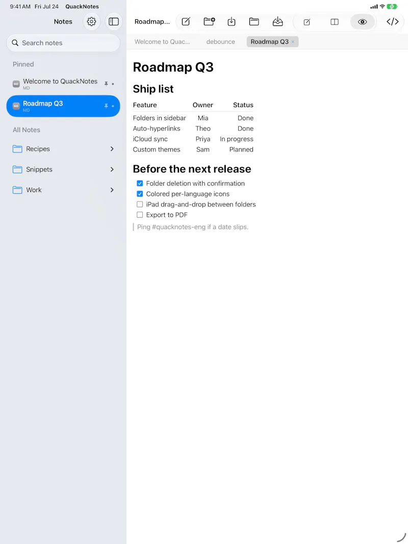 QuackNotes screenshot 5