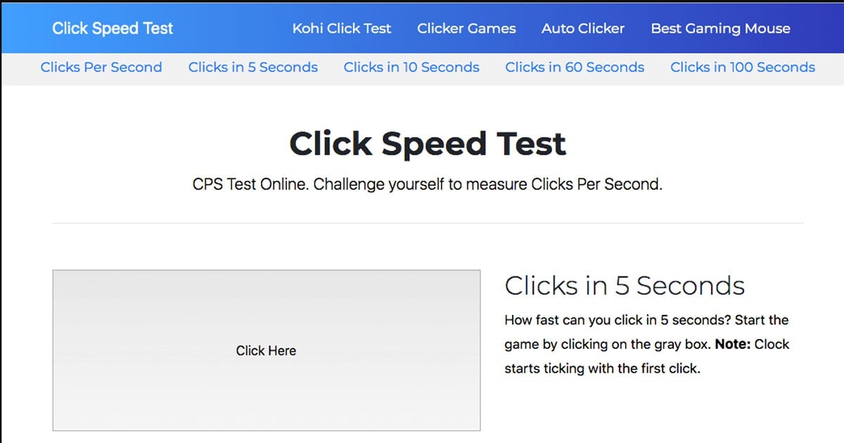 Click Speed Test - Apps on Google Play