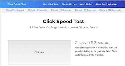 Click Speed Test See How Fast You Can Click Product Hunt