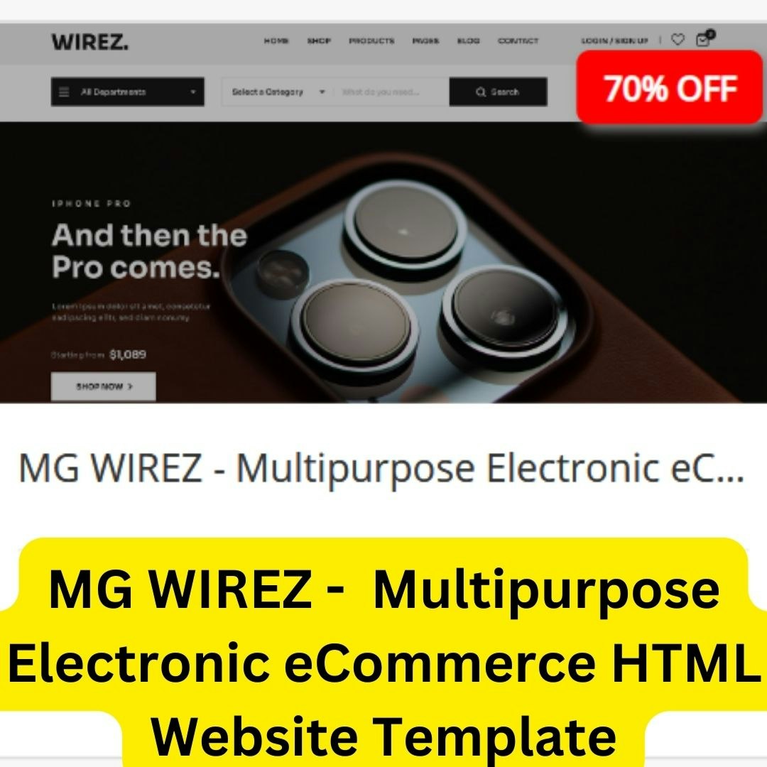 MG Wirez电子商务HTML网站模板 - MG Wirez-多功能电子电子商务HTML模板媒体1