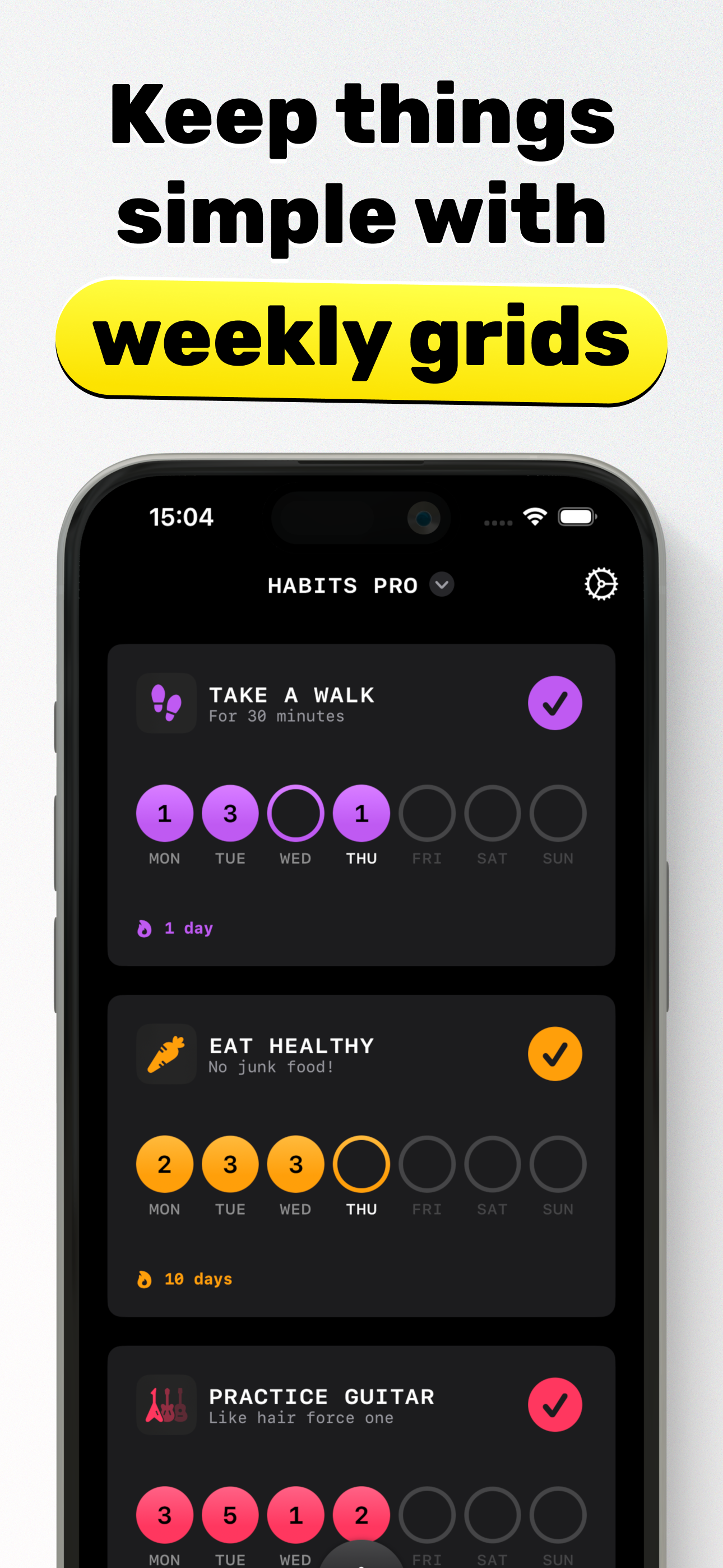 Habit Tracker Grid - Screenshot 5 showing product features and functionality
