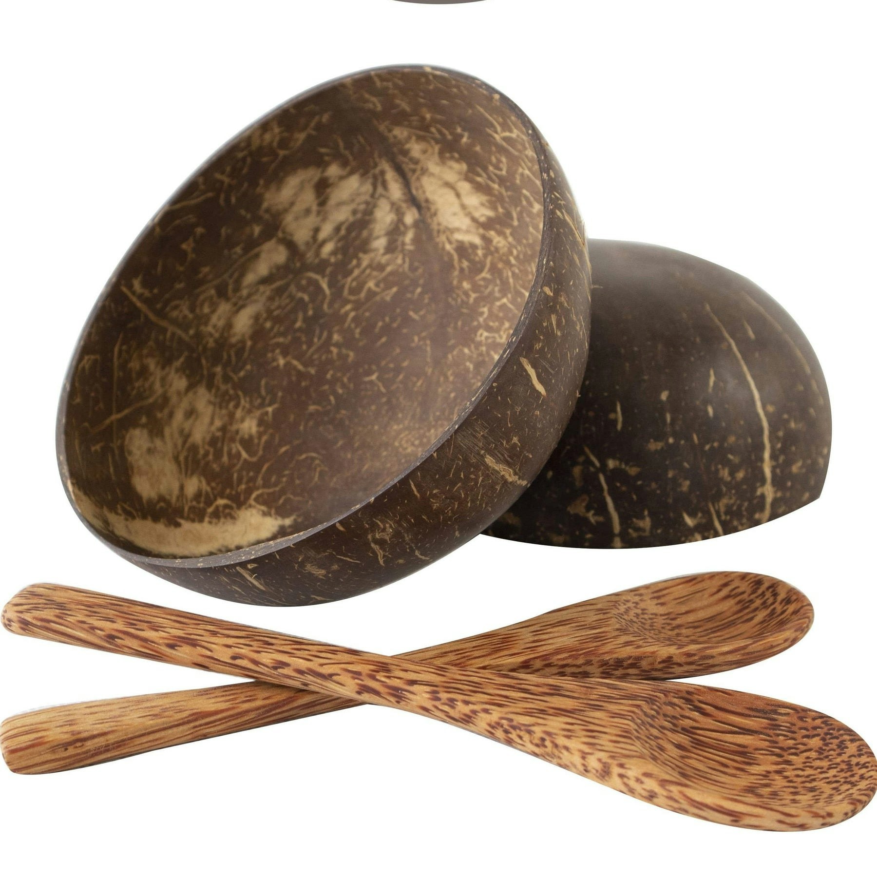 Coconut Bowls & Wooden Spoon Set gallery image