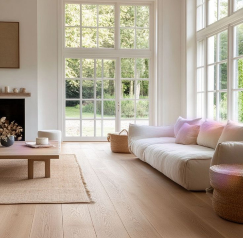 Light Oak Herringbone Vinyl Flooring gallery image