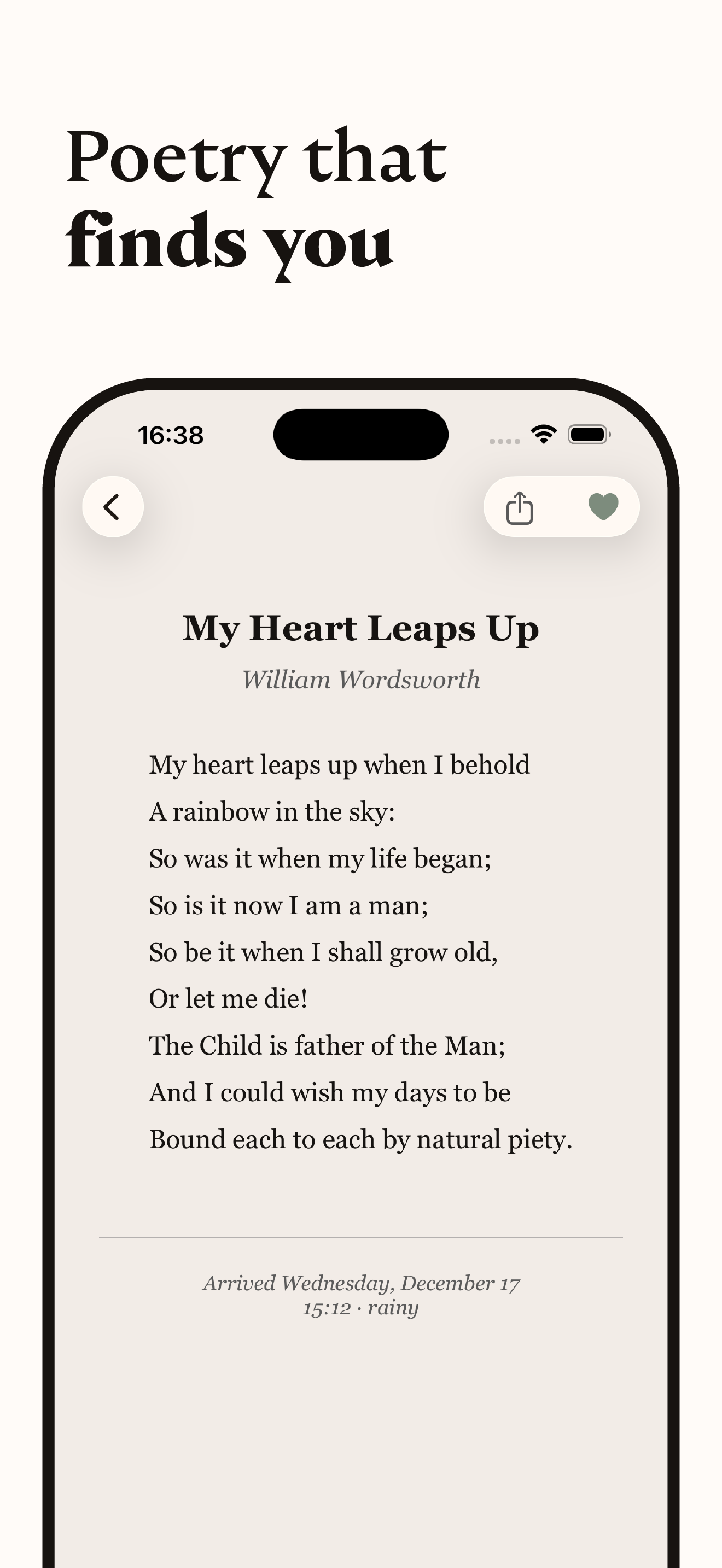 Sometimes: A Poem Arrives - Screenshot 2 showing product features and functionality
