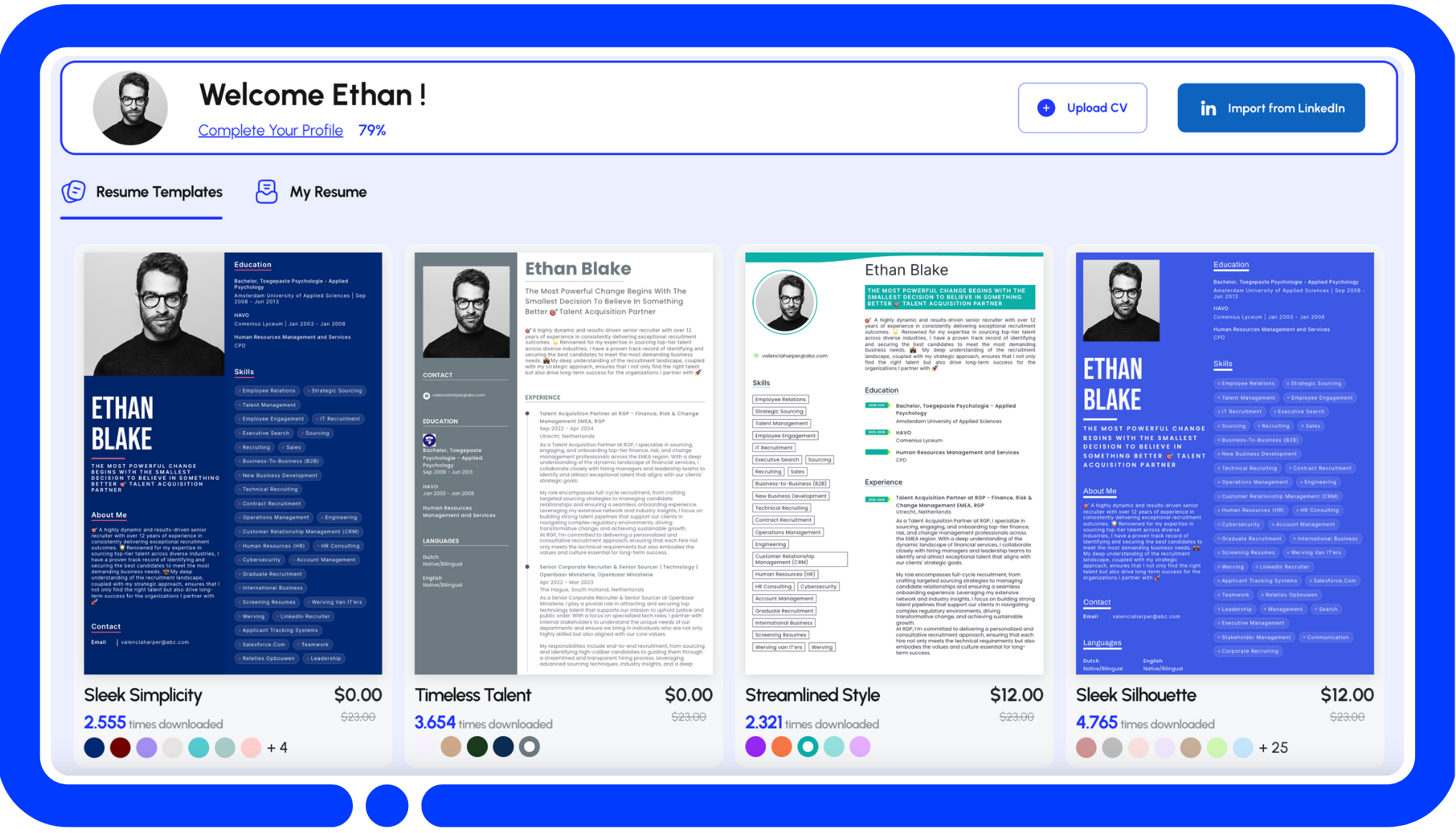 Newcv.io - Screenshot 2 showing product features and functionality