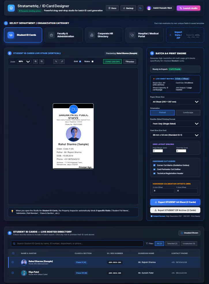 Stratametriq | ID Card Designer Studio gallery image
