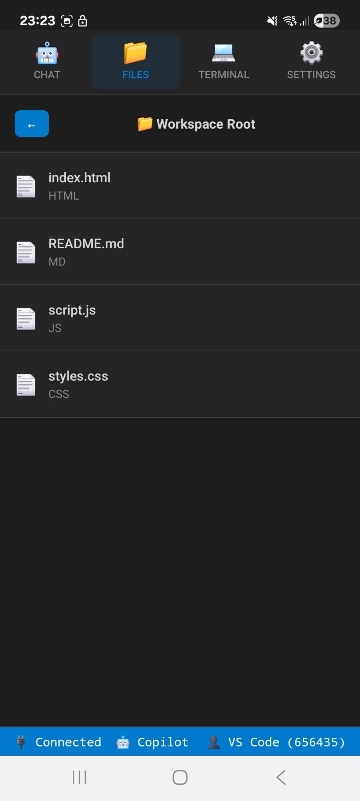 Média Copilote VSCode - VSCode Copilot – Utilisez GitHub Copilot depuis votre téléphone 3