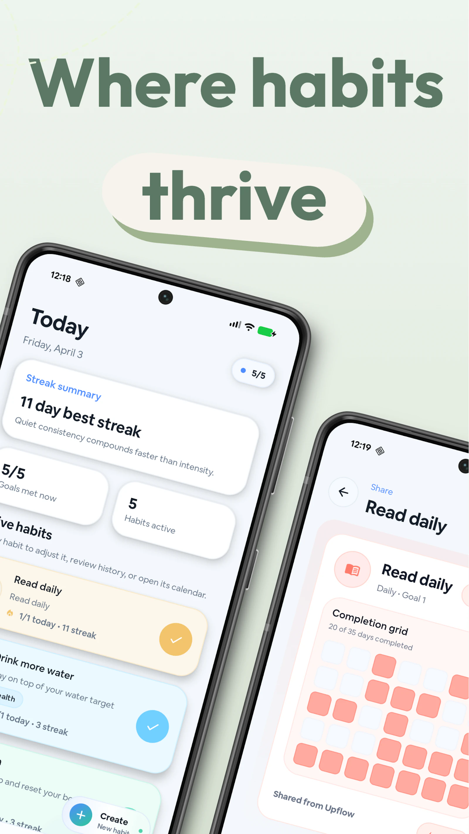 Upflow: Habit Tracker screenshot 2