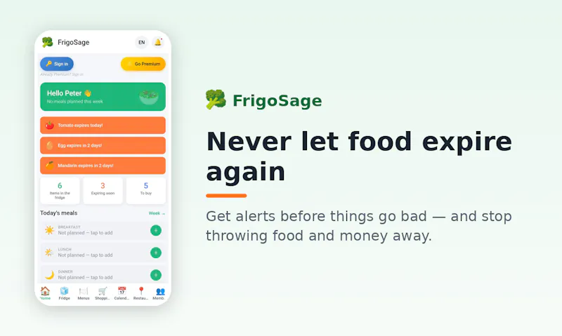 FrigoSage — Smart fridge, less waste screenshot 3
