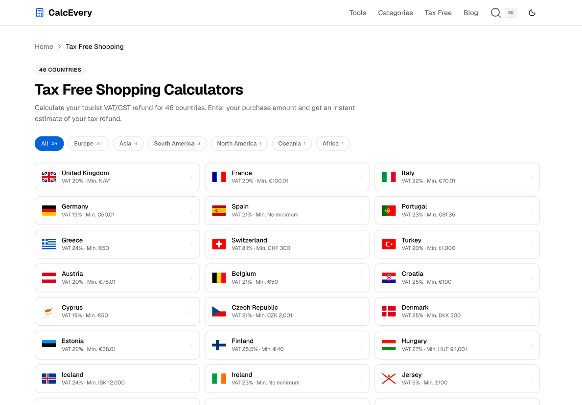 CalcEvery - Free Calculators Collection gallery image