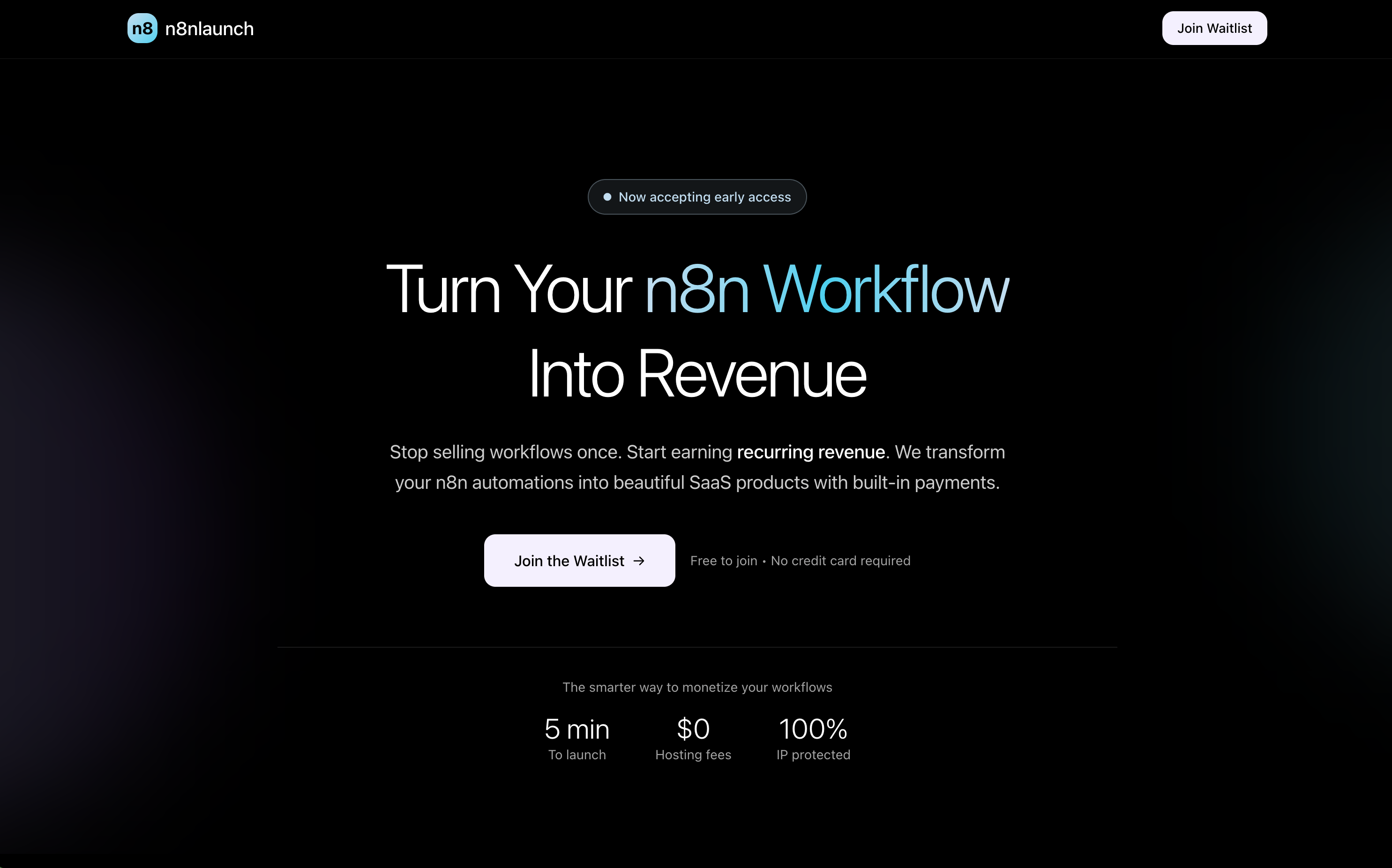n8nlaunch - Main product screenshot demonstrating key features and user interface