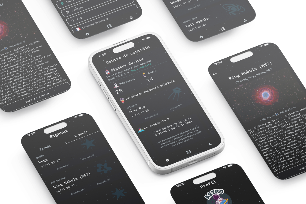 AstroAlert – Sky Events in Your Pocket - Main product screenshot demonstrating key features and user interface