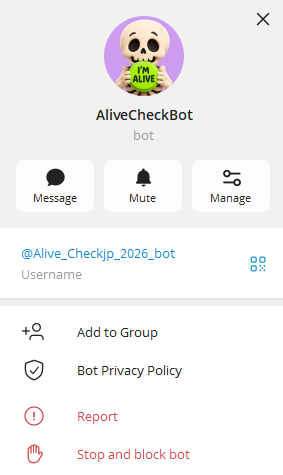 Are You Alive? Bot gallery image
