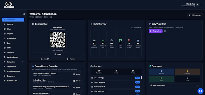 CeleroChat screenshot 2