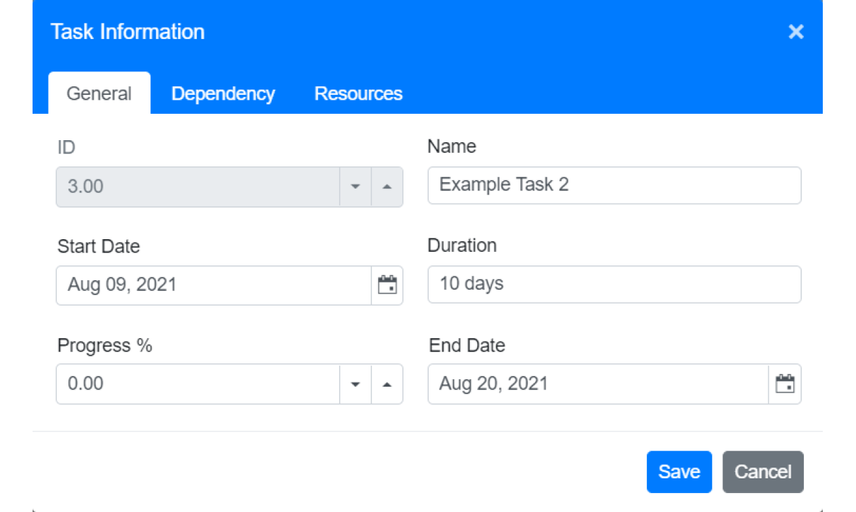 Online Gantt gallery image