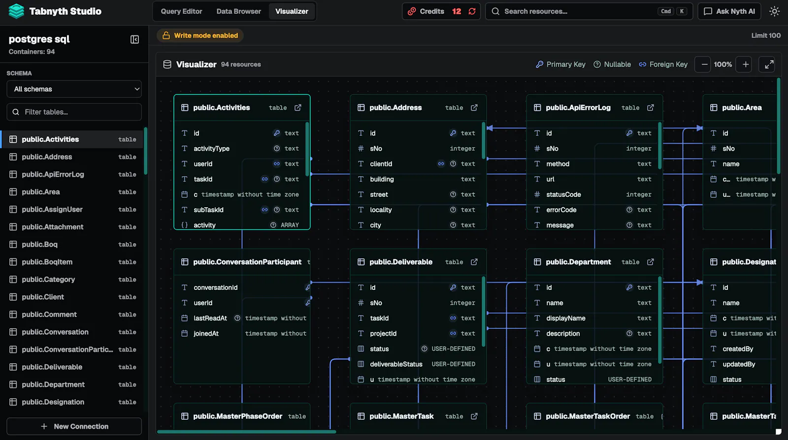 The DB studio that lives in codebase screenshot 3