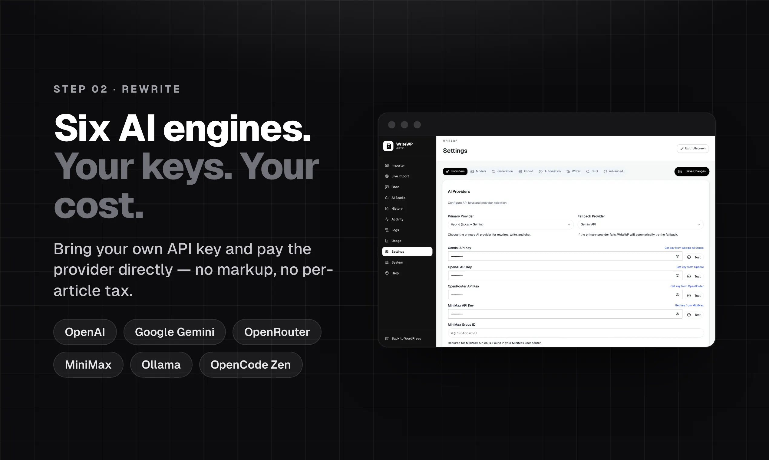 WriteWP – AI Autoblogging For WordPress gallery image