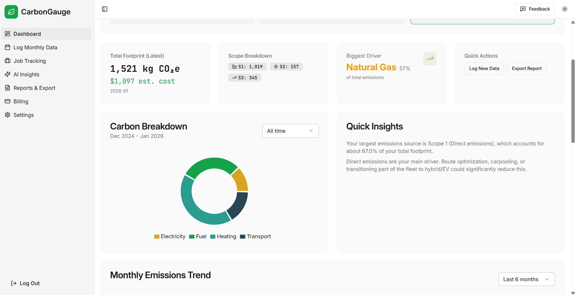 CarbonGauge - Screenshot 2 showing product features and functionality