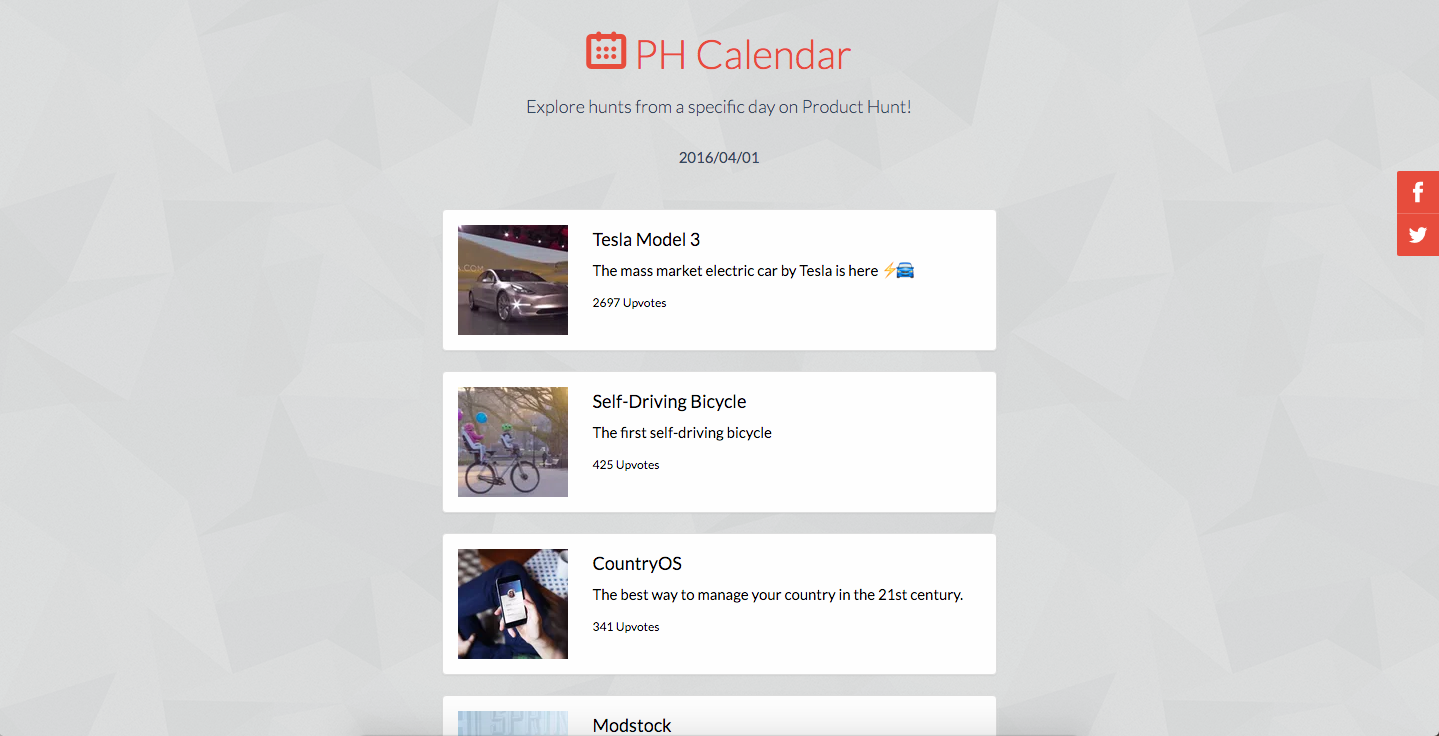 PH Calendar gallery image