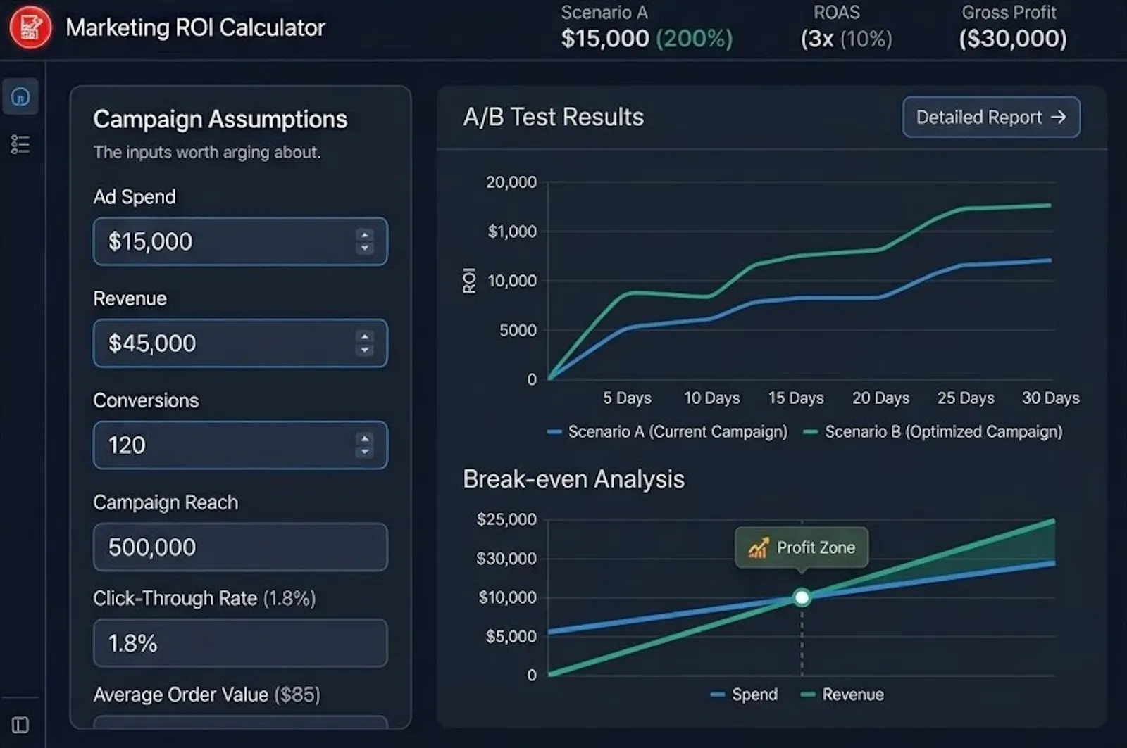 Marketing ROI Calculator screenshot 3