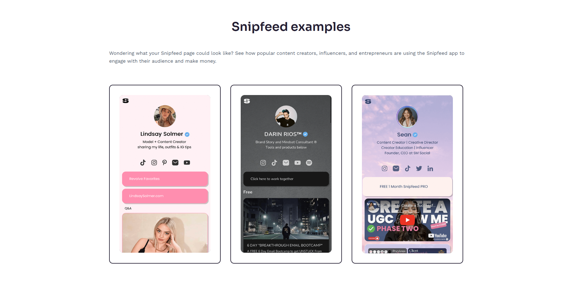 Snipfeed - Ссылка в био, чтобы продать что -нибудь по всему миру медиа 2